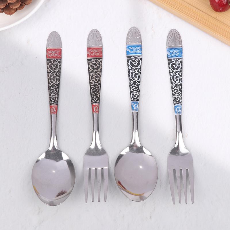 Набор столовых приборов с ложкой и вилкой, набор столовых приборов, столовые приборы из нержавеющей стали, набор столовой посуды для ресторана, посуда, набор ложек и вилок
