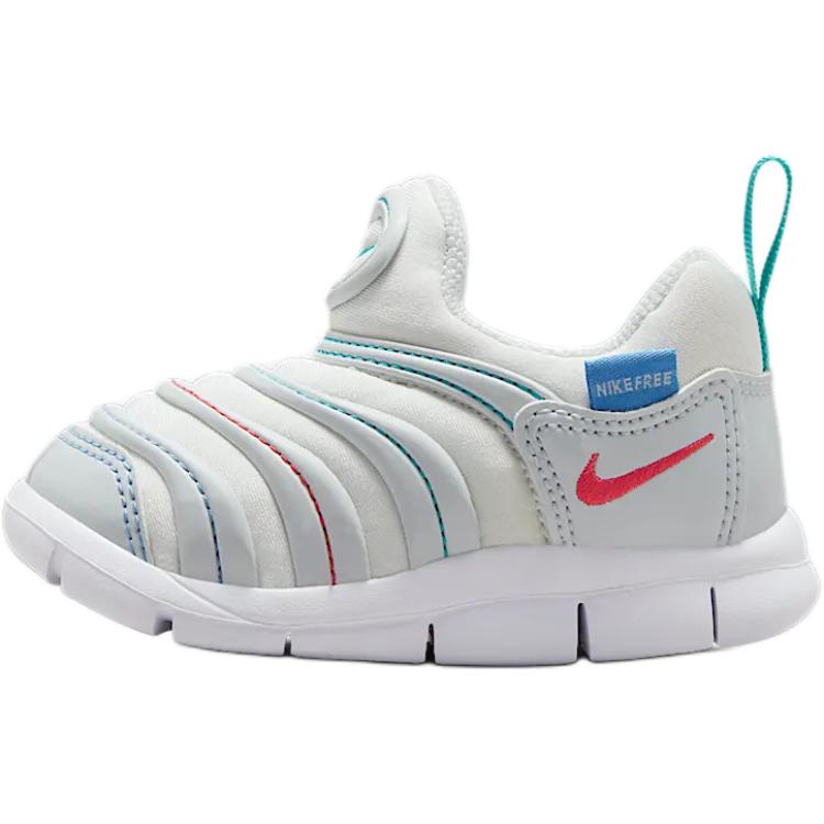 Nike Dynamo Free Support Low top Toddler Shoes White/White Gold/Bold Blue/Cactus Green Infant And Toddler 343938-105