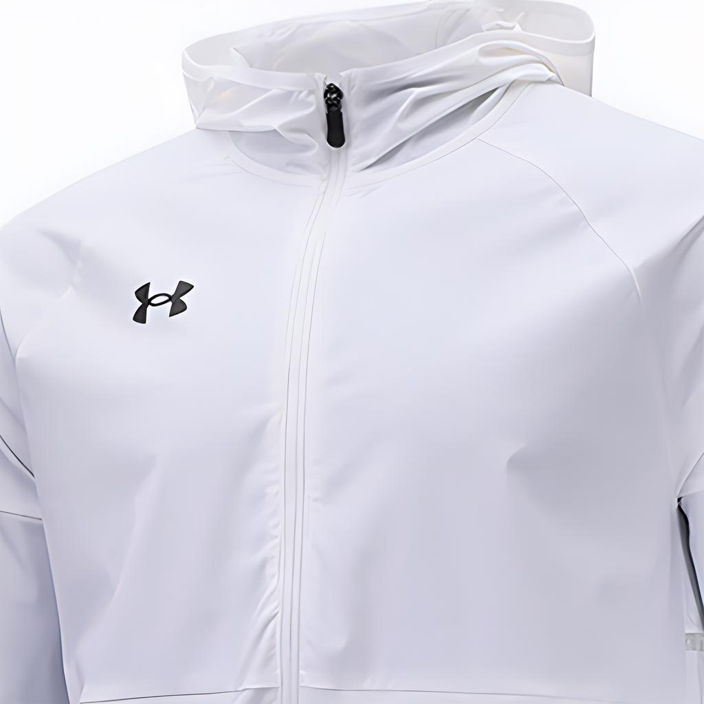 Under Armour Повседневная спортивная однотонная дышащая трикотажная куртка с капюшоном Мужские куртки белые 22500404-100