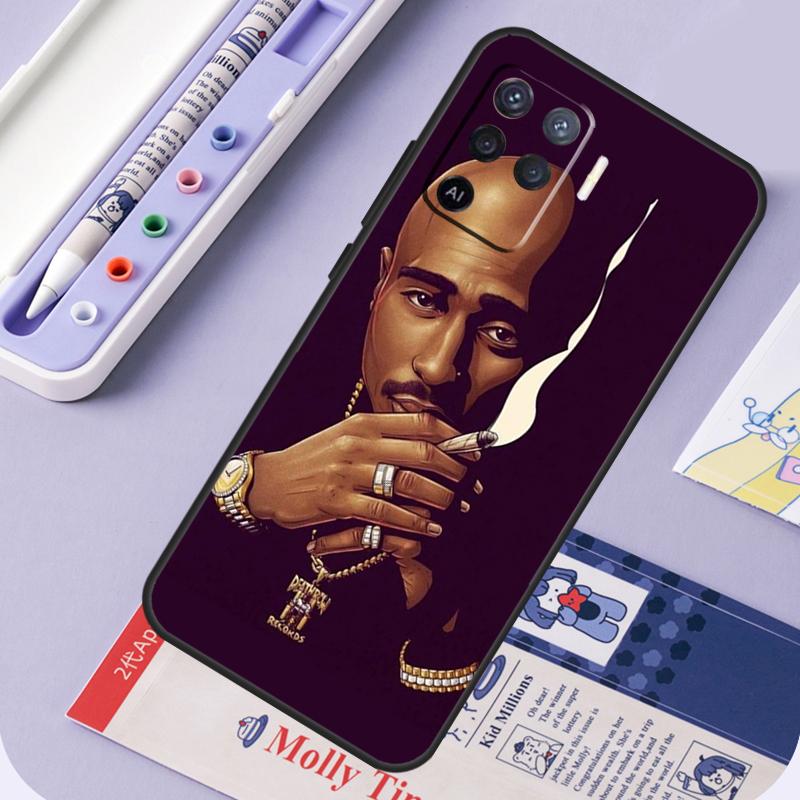 Чехол для телефона Oppo A94 A74 A54 A15 A18 A38 A58 A78 A98 A40 A60 A80 A16 A76 A96 A57 A17 A77 A5 Pro с изображением рэпера 2pac, певца Тупака