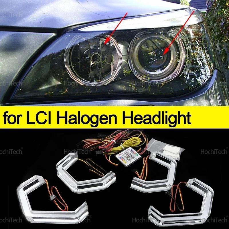 For BMW 5 Series E60 E61 520i 525i 530i 540i 545i 550i M5 2001-2007 M4 Iconic Style Multi Color RGB LED Angel Eyes Kit Ring