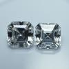 Square D Color Moissanite 8.5x8.5 mm Pair VVS1 Fabulous Certified Gemstone
