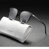KDEAM Soft TR90 Material Women Sunglasses Cat Eye Polarized UV400 Mirror Sun Glasses Round Black Shades With Leather Case