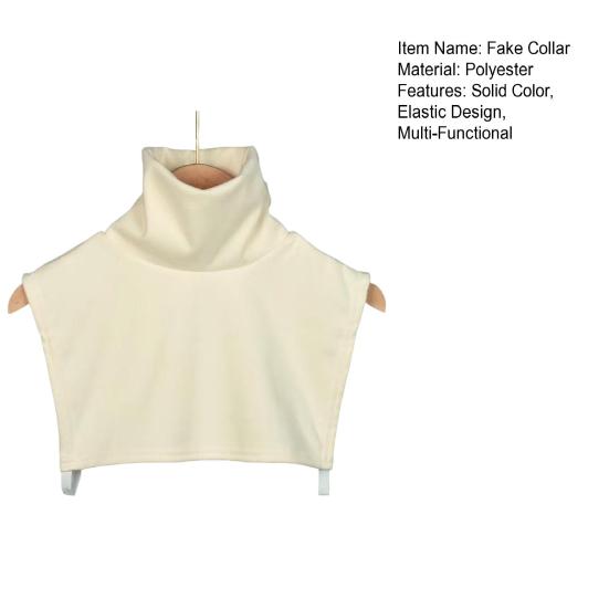 Пуловер с ложным воротником, Ложный воротник, Дизайн с высоким воротником, Двусторонний вельвет, Защита шеи от холода, Осенне-зимнее украшение