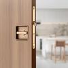 Square Sliding Door Lock Bedroom Pocket Door Lock Invisible Recessed Balcony Sliding Door Lock Anti-Theft Safety Wood Gate Lock