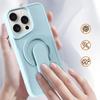 Для Magsafe Магнитное Push-Pull Кольцо-Держатель Роскошный Однотонный Чехол для Телефона Для iPhone 16 Pro Max 14 11 12 13 15 Pro Max Задняя Крышка