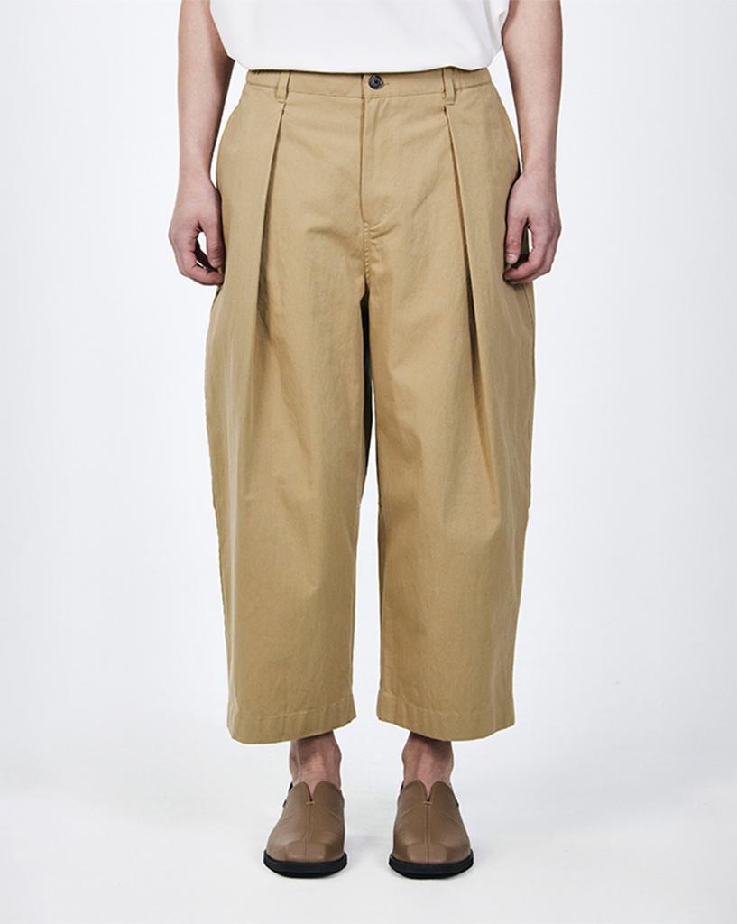 ZIOSONGZIO Curved Cotton Pants Beige Zi2Pt204Be