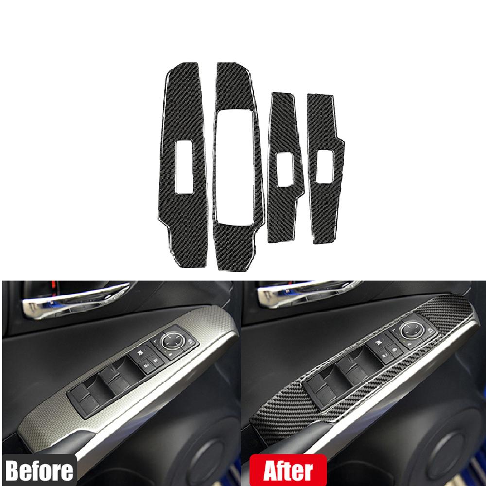4x Накладка на переключатель стеклоподъемника из углеволокна, левая/правая, для 13-20 Lexus IS250 IS350