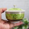 Стильная чашка Kutani с набором из белого зерна желтого цвета для роскошной японской столовой посуды чашка, посуда, крышка, чашка, 5, железо, зеленый, гости,