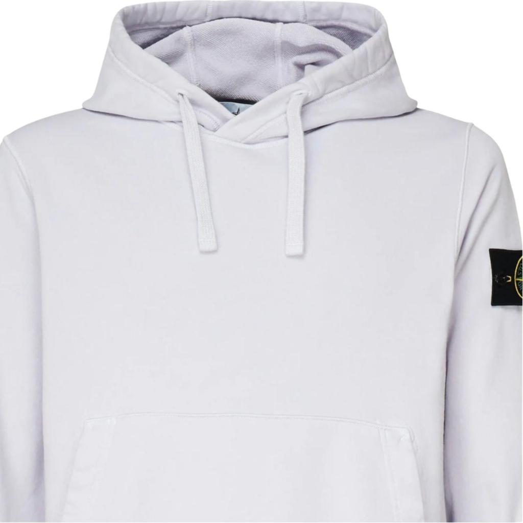 STONE ISLAND Ss25 Однотонная толстовка с капюшоном и длинным рукавом Мужская толстовка Белая K1S156100045S0051V0088