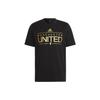 Manchester United Football Sports Letter Print Short Sleeve T-Shirt Men Tops Black HG1246