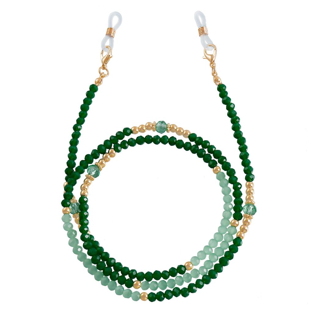 Цветная шпинель, бусины для очков, цепочка для маски, зеленая цепочка для женщин, шейный переносной шнурок, цепочка для наушников, защита от потери