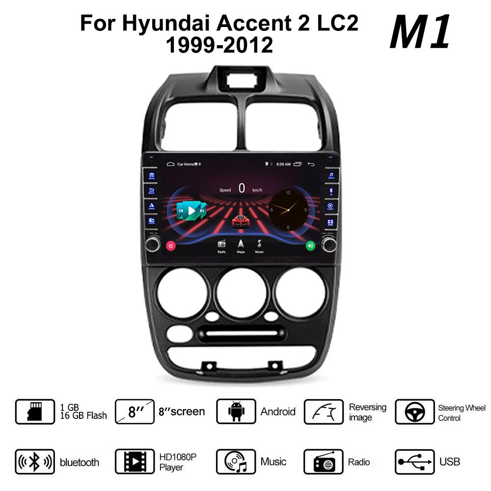 Android Car Radio Multimedia Video Player Navigation GPS For Hyundai Accent 2 LC2 1999-2012 With Button Knob Stereo 1+16GB