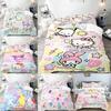 Sanrio Bedding Sets Hello Kitty Kuromi Cinnamoroll Comforter Bed Cover Duvet Cover Pillow Case 2-3 Pieces Sets Kids Adult Size