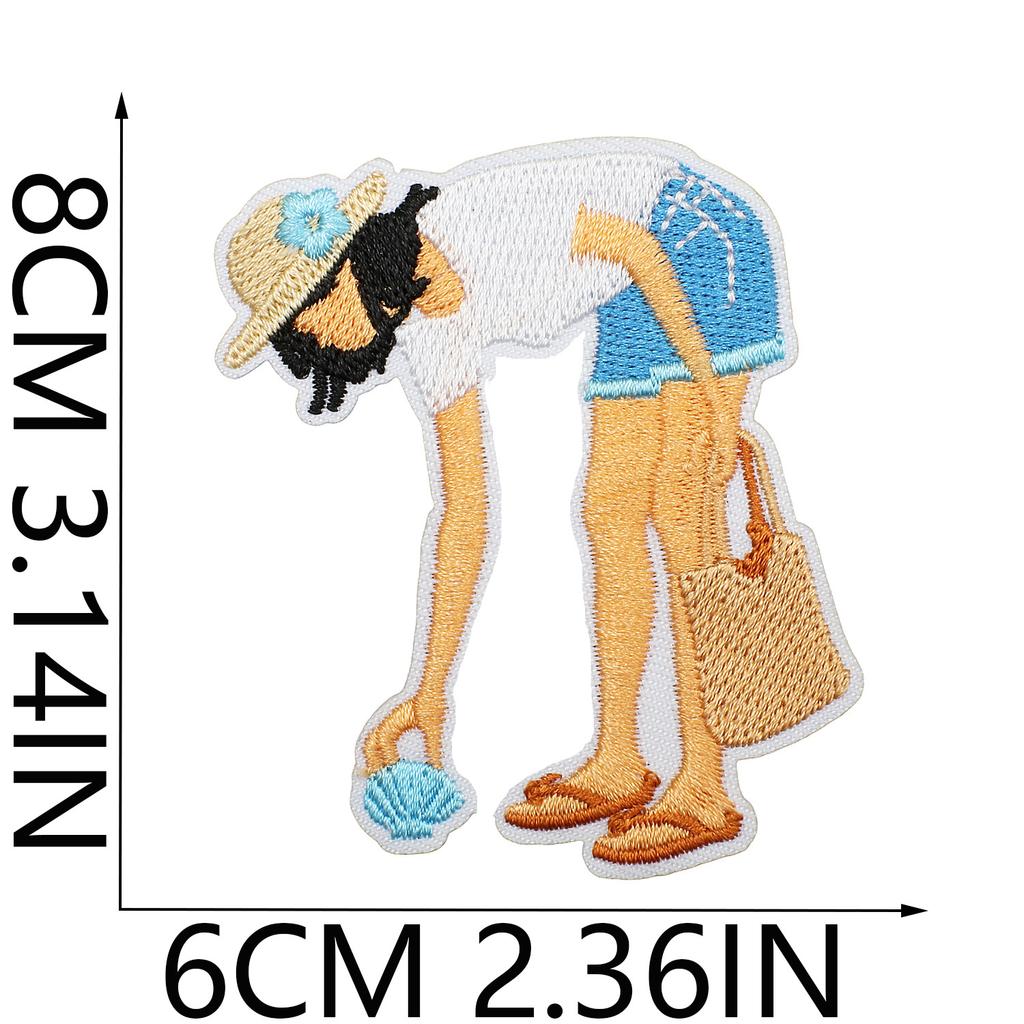 Horse Pentium Embroidery Cloth Sticker Western Denim Computer Embroidery Badge Fashion Girl Decoration Guitar Embroidery Badge Ironing