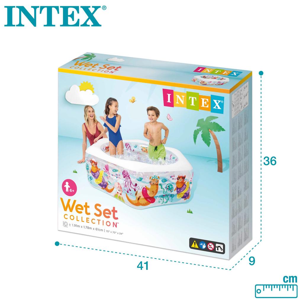 Бассейн INTEX Ocean Leaf, 191 x 178 x 61 см, 56493 [Официальный японский товар] [Рисунок не может быть выбран]