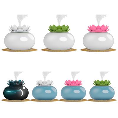 Керамический диффузор для эфирного масла увлажнители воздуха маленькие для офисного стола Lotus USB Cool ультразвуковой увлажнитель воздуха, 7 цветов