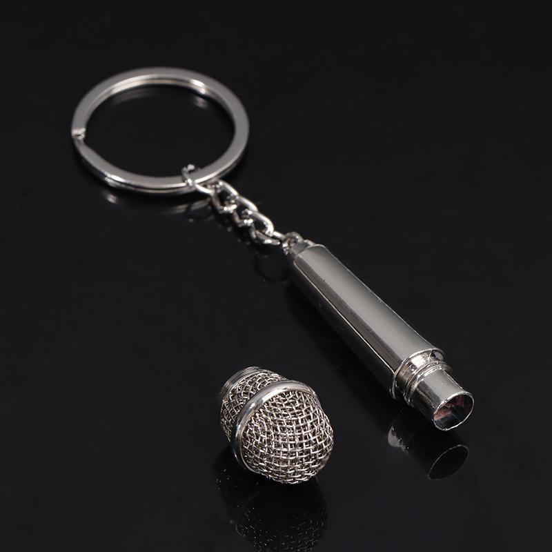 Simulation Microphone Keychain Creative Gift Personalized Car Bag Pendant