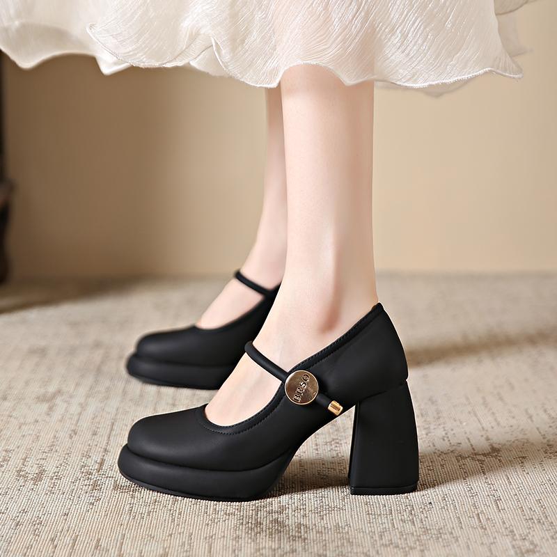 Модные туфли-лодочки Aphixta из лакированной кожи на высоком каблуке 8 см Мэри Джейн с круглым носком на платформе женская обувь элегантные туфли-лодочки большого размера 43 tacones para mujer