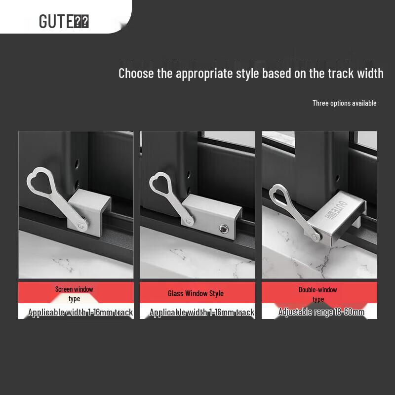 GUTE Stainless Steel Window Safety Lock & Limiter