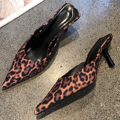 Модные женские туфли-мюли с острым носком на высоком каблуке, элегантные лодочки, летние шлепанцы-слингбэки, сексуальные женские сандалии 2025, удобные женские туфли