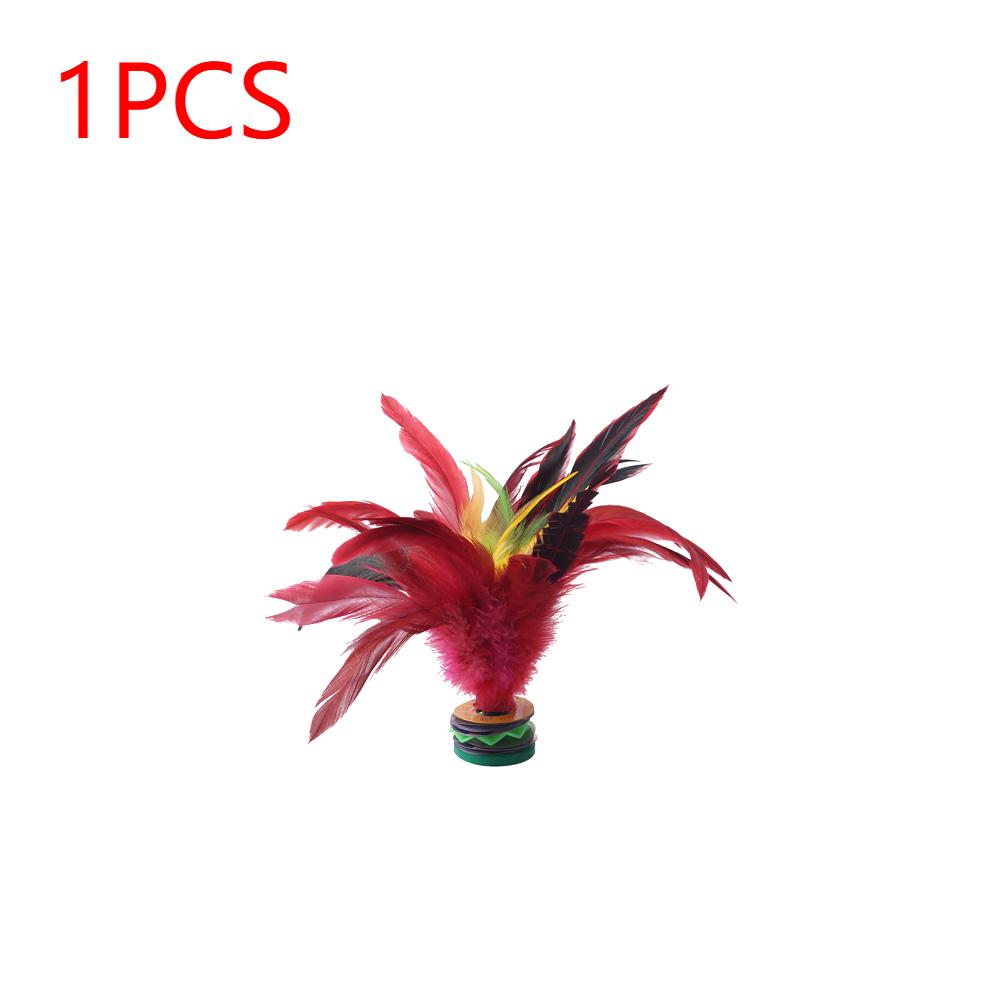 1-20Pcs 20cm Feather Jianzi Wear Resistant Chicken Feather Shuttlecock Portable Foot Kick Handwheel Feather Jianzi Outdoor Toy