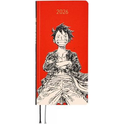 Hobonichi One Piece Magazine Шляпа из соломы Луффи Красный Тонкий 2026 Недели Английская Версия
