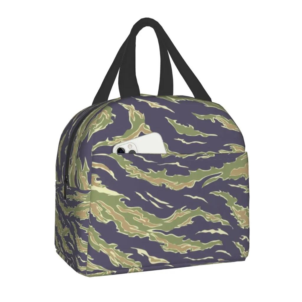 Military Camo Insulated Lunch Bag for Women Waterproof Army Camouflage Cooler Thermal Lunch Tote Office Picnic Food Bento Box