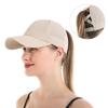 Summer Solid Color Baseball Cap Women's Athleisure Cross Ponytail Hat Mesh Quick-drying Cap Visor Hat