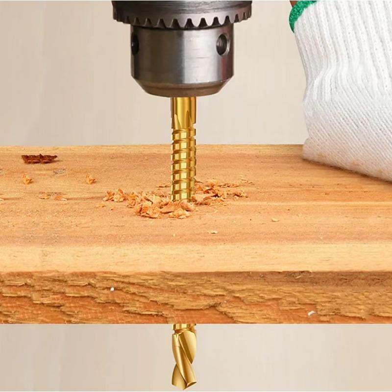 6Pcs Step Drill Bit Saw Drill Bit Set Titanium Milling CutterFor Woodworking Metal Core Hole Opener Titanium Plated Pagoda Drill Bit