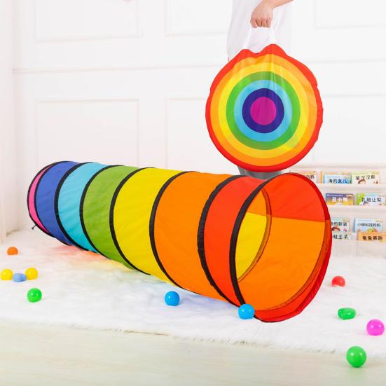 Rainbow Play Indoor & Toy for Babies Toddlers Tunnel Outdoor Tunnel Toy for Kids To Crawl Through