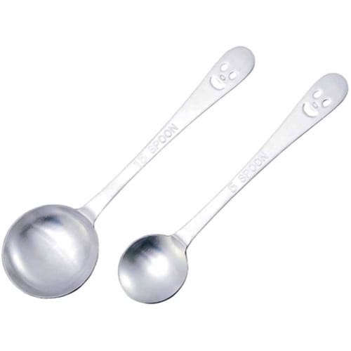 Shimomura Kihan Measuring Spoons, 15ml and 5ml, Set of 2 [Made In Japan] Stainless Steel, Dishwasher Safe, Long Handle, Bottom-Scooping, Teaspoon, Tab
