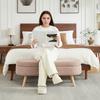 Bench with Storage Space, modern bench with storage space and chenille cover, ideal for changing shoes, suitable for bedroom, hallway or living room