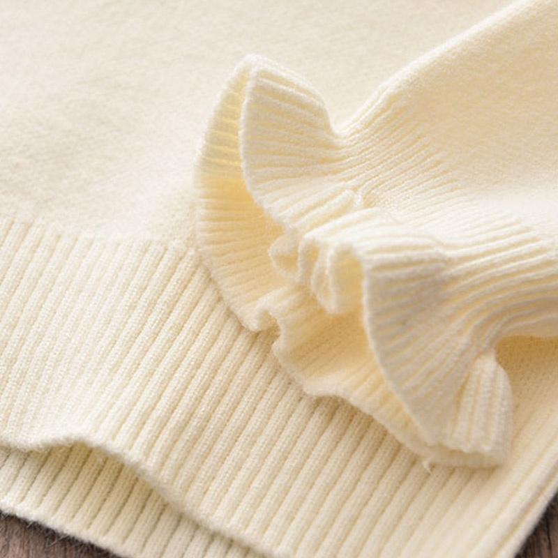 Костюм для девочки с длинными рукавами Bear Leader 2-6 лет, вязаный свитер с бантом и оборками + юбка, комплект из двух предметов AH842