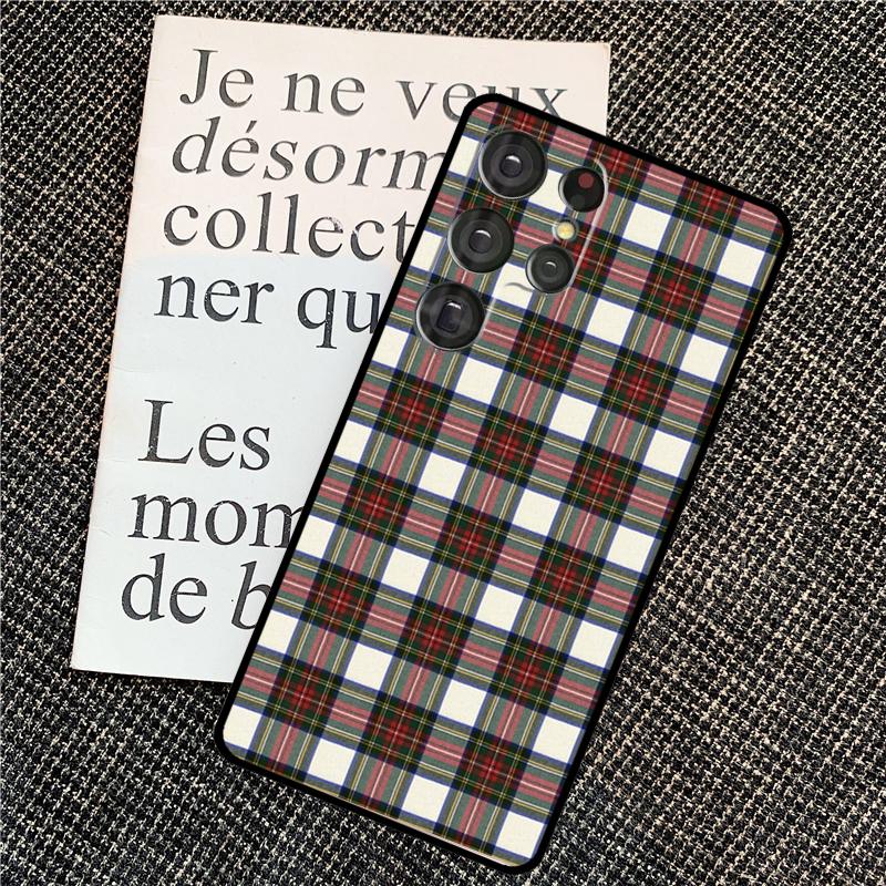 Клан Стюарт Шотландка Клетчатая Для Samsung Galaxy S24 S23 Ultra S22 S20 S21 FE S8 S9 S10 Note 10 Plus 20 Ultra Чехол Для Телефона