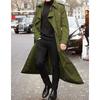 Men's Spring and Autumn European and American Style Coat Extra Long Windbreaker Casual Jacket