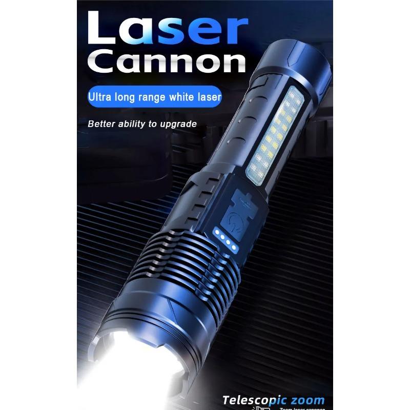 Мощный перезаряжаемый светодиодный фонарик с боковым светом, фонарь для кемпинга на открытом воздухе, фонарь для пеших прогулок, фонарик с ярким светом