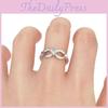 Элегантное модное посеребренное кольцо со стразами, сплав, дизайн "Бесконечность"