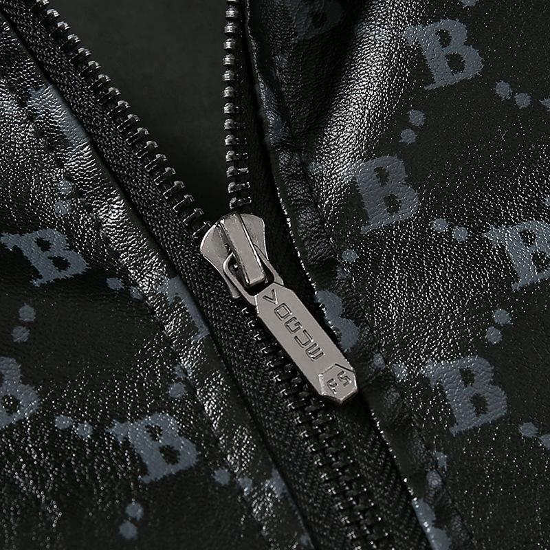 Осенняя кожаная мужская куртка, новая модная и красивая большая размерная весенне-осенняя мотоциклетная куртка для отдыха в корейском стиле