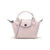 Le Pliage Cuir 13 Сумка-тоут с короткими ручками из кожи ягненка Сумка-пельмень Crossbody Мини Женские сумки Светло-розовый 10147757P53