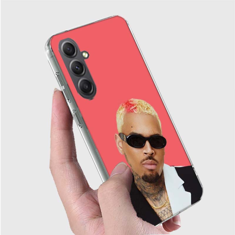 Chris Brown American Rapper Phone Case for Samsung A16 A26 A36 A56 A17 A37 A57 A07 A06 A02S A03 A04S A05S Galaxy Note 20 10 A50S