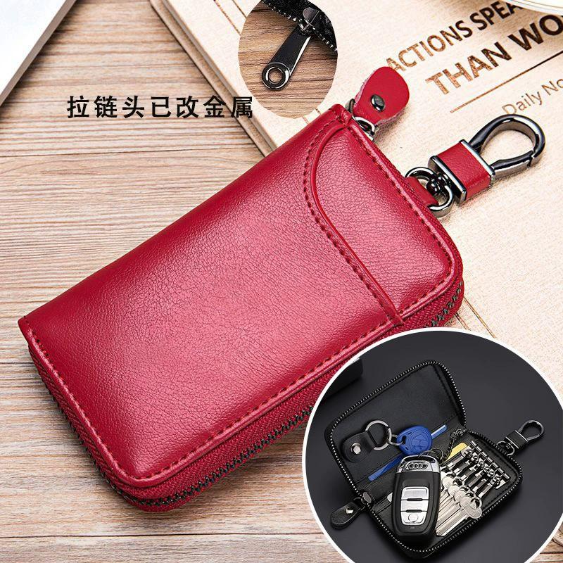 Брелок для ключей из натуральной кожи, унисекс, сумка для ключей, многофункциональный органайзер, держатель кошелька, умная ключница, маленький чехол для ключей для автомобиля, сумка для ключей