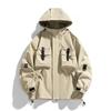 Men Outdoor Hiking Jackets Waterproof Hooded Windbreaker Coat Spring Autumn Casual Jacket Cargo Multi-pocket Jackets