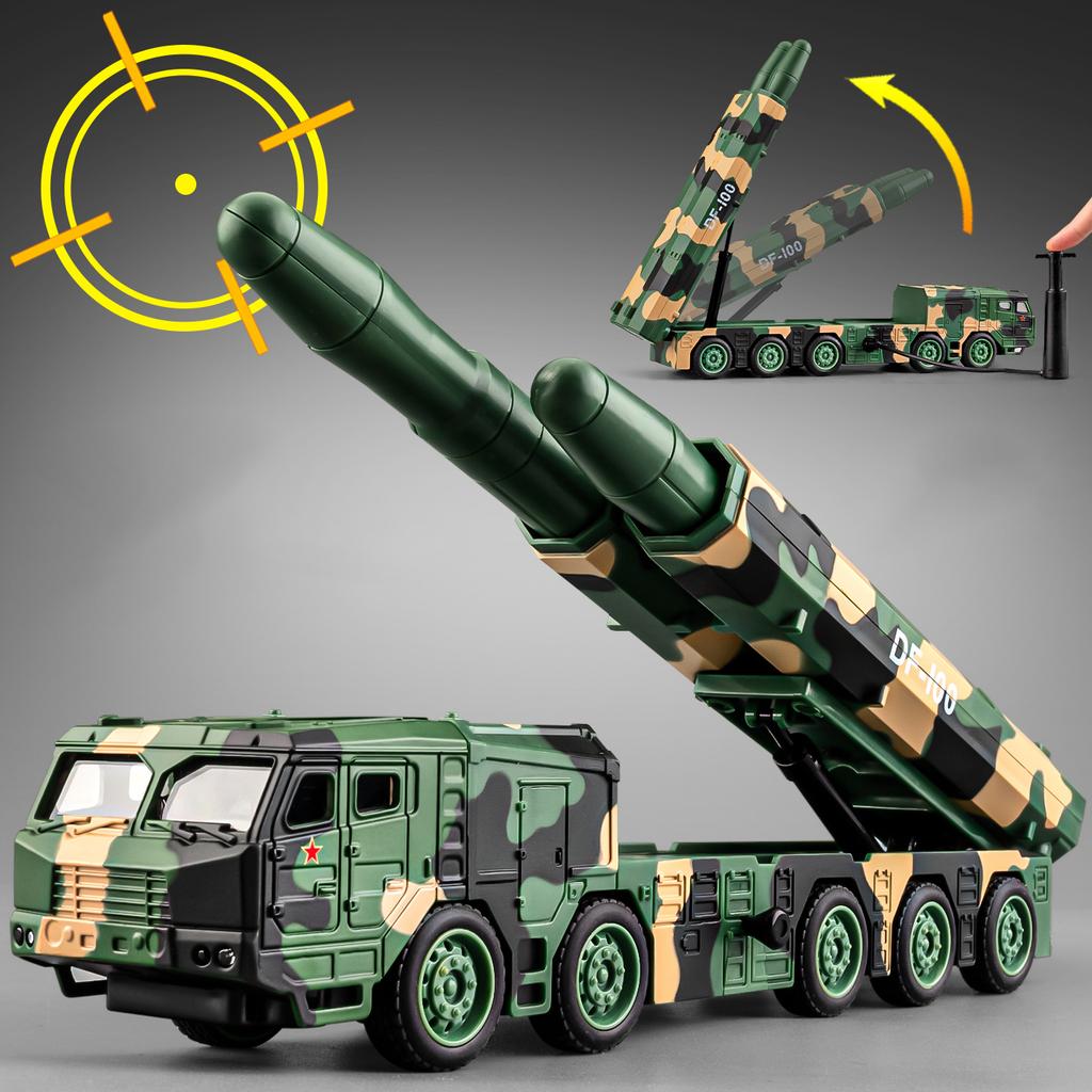 1:50 Dongfeng Ракетный носитель Пусковая установка ракеты Julang Сплав Металл Литье под давлением Модель автомобиля Домашние Модные Игрушки Украшения Праздничные Подарки Мальчик