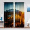 Горы Пейзаж Прозрачная Вуаль Шторы Озеро Отражение Воды Деревья Осенние Окна Тюлевые Шторы для Гостиной Шторы Декор