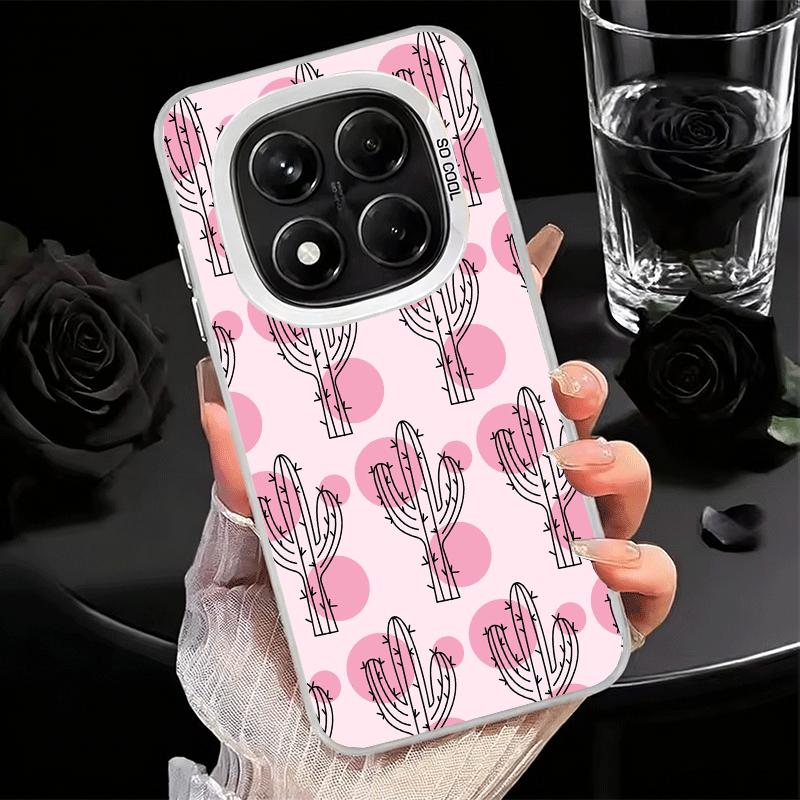 Ударопрочный чехол для телефона с рисунком кактуса для Xiaomi Redmi Note 15 14 13 12 Pro Plus 11 11S 11T 5G Чехол Защита от падения Fundas