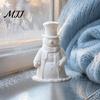 Фигурка снеговика своими руками, 3D-печатная фигурка джентльмена, Декоративное настольное украшение, База-статуэтка из смолы, которую можно раскрасить, для Рождественского стола