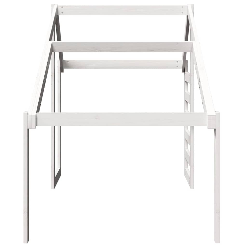 Roof for Children s Bed White 188x82x113 cm Solid Pine Wood