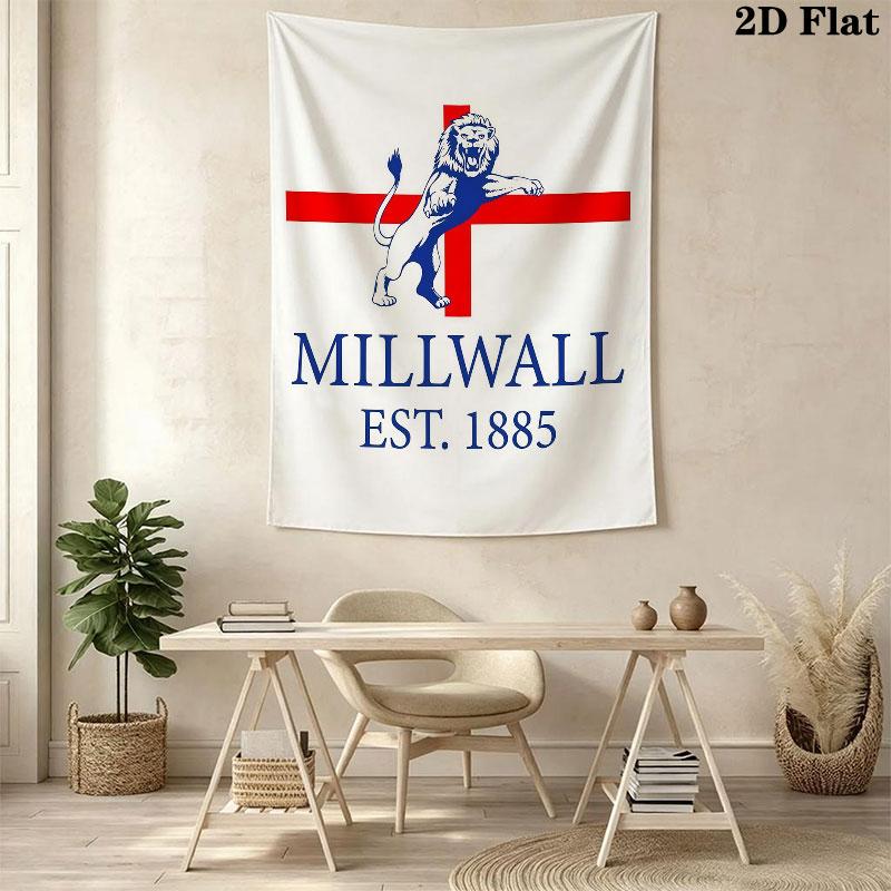 Millwall logo Wall Hanging Printed Fabric Blanket Decorative Tapestries for Bedroom Living Room Home Decor