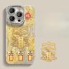 Золотая фольга Танец льва подходит для Apple 16 перьев пряжа мобильный телефон чехол Iphone15PRO полное покрытие анти-падение 14 национальный стиль 13/12 жесткий